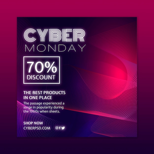 Cyber monday concept template