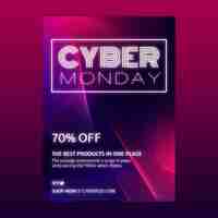 Free vector cyber monday concept template