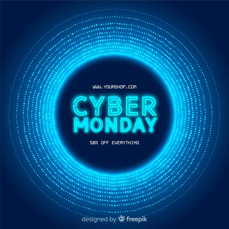 Free Vector cyber monday concept with flat design background