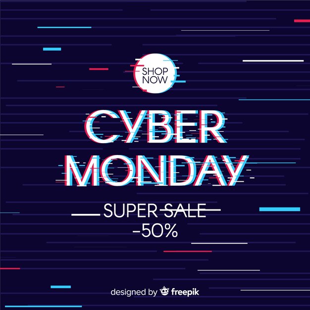 Концепция Cyber Monday с эффектом сбоя