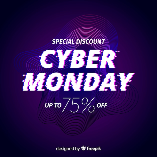 Концепция Cyber Monday с эффектом сбоя