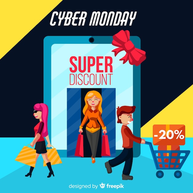 Free vector cyber monday discount