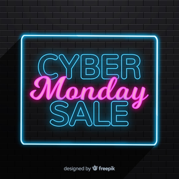 Cyber monday in flat design