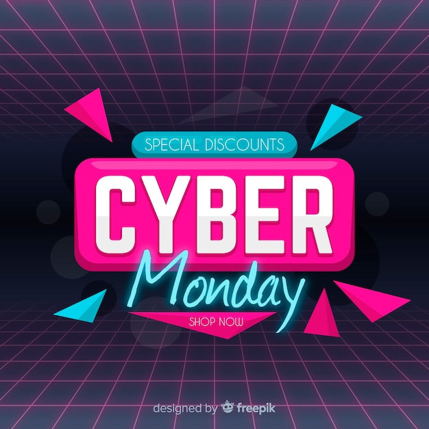 Cyber monday in flat design