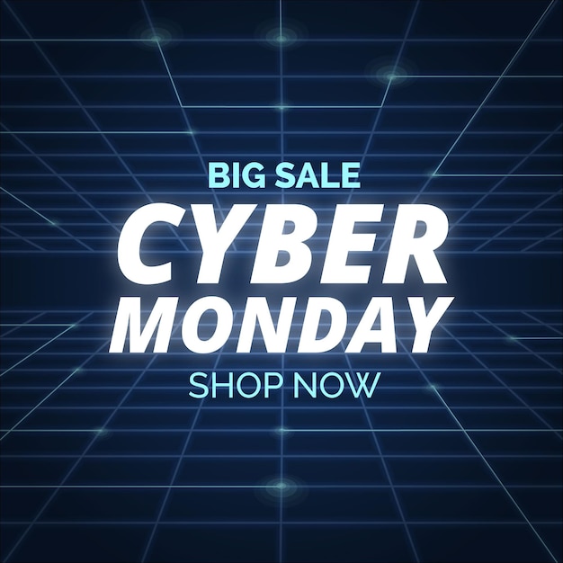 Free vector cyber monday in flat design