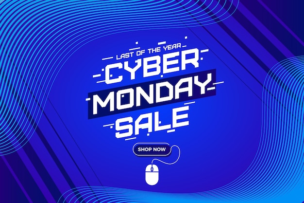 Cyber monday in flat design