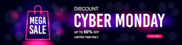 Cyber monday glow sale discount banner