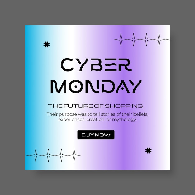 Cyber monday instagram post template design