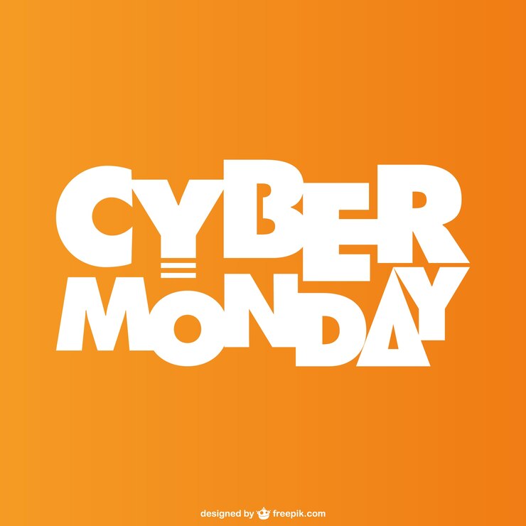 Free Vector cyber monday lettering