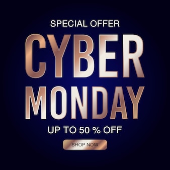 Cyber monday luxury glow sale discount banner