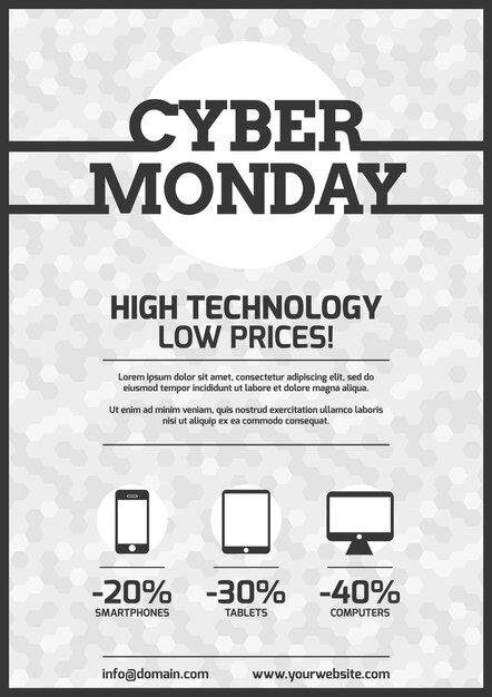 Cyber monday poster white 