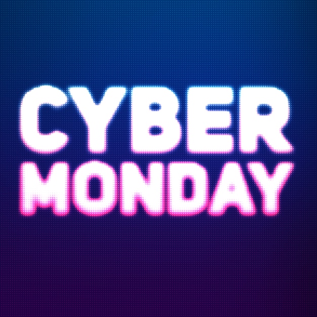 cyber monday sale background with shining dots.  