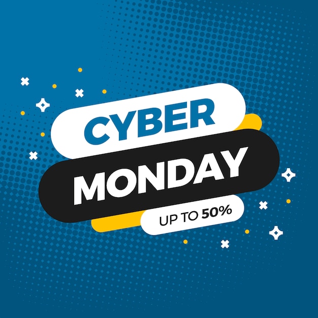Cyber monday sale banner template design