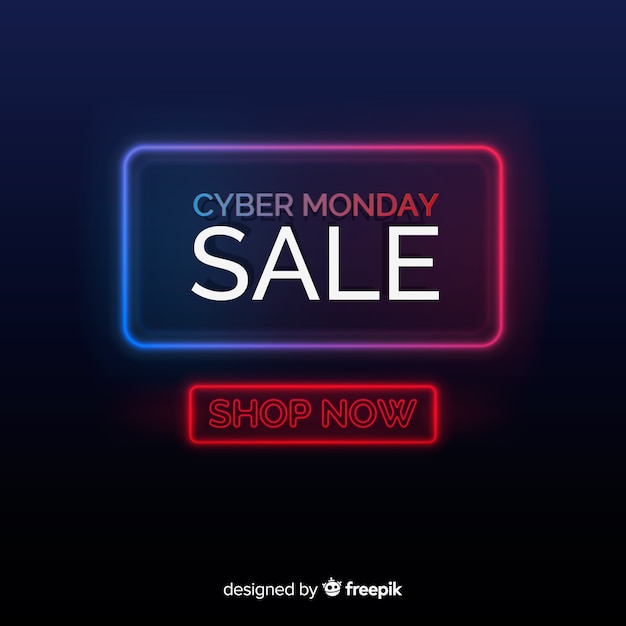 Free vector cyber monday sale banner