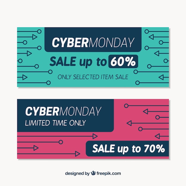 Cyber monday sale banners