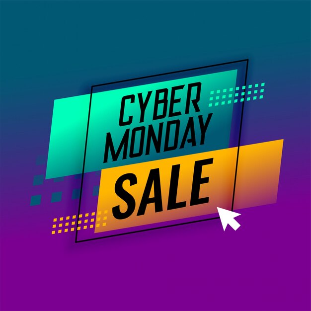 Cyber monday sale modern banner stylish design