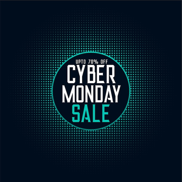 Cyber monday sale offer digital tech background