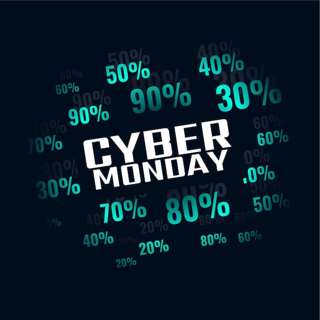 Cyber monday sale with special discount offer banner