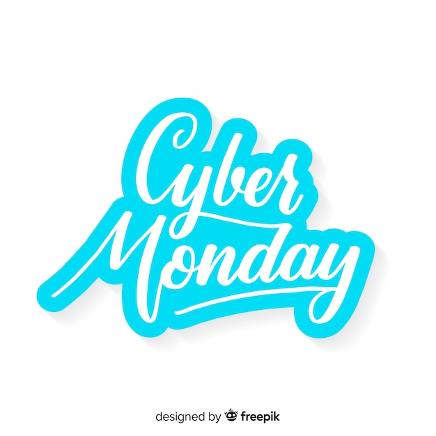 Cyber monday sales background with lettering