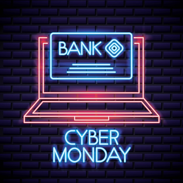 Free vector cyber monday shop