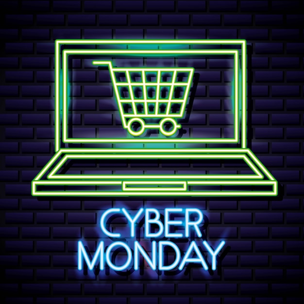 Free vector cyber monday shop