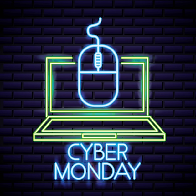 Vettore gratuito negozio del lunedì cyber