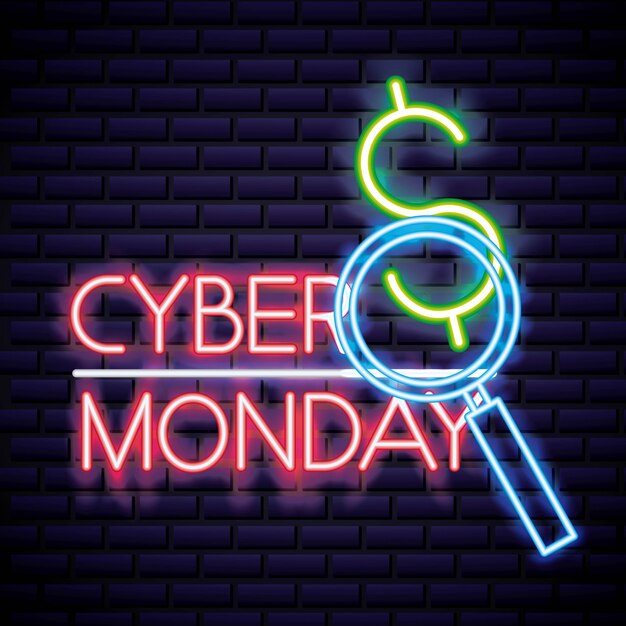 Free vector cyber monday shop