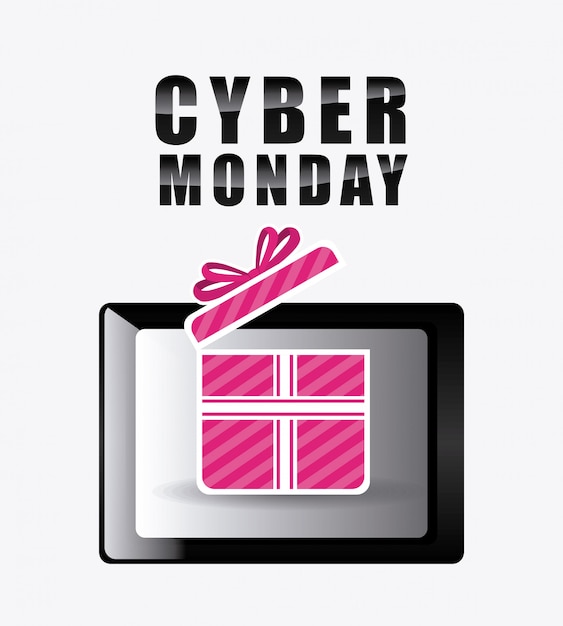 Vettore gratuito cyber monday stagione dello shopping