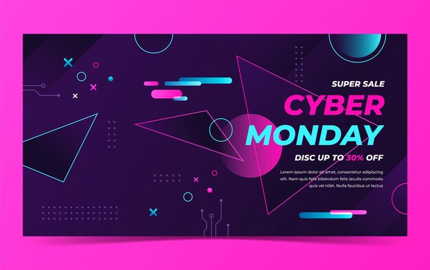 Cyber monday social media post template