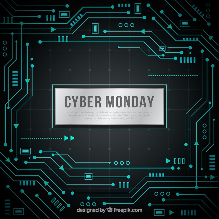 Free Vector cyber monday software background