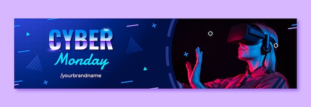 Cyber monday twitch banner template