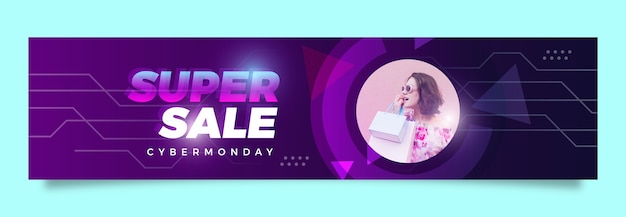 Cyber monday twitch banner template