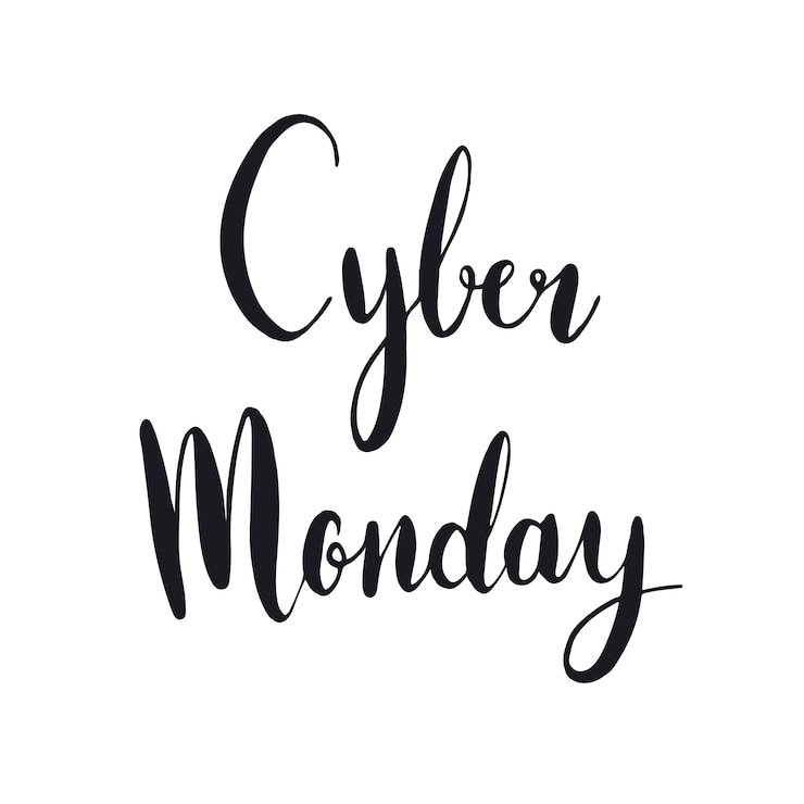 Free Vector cyber monday typography style vector