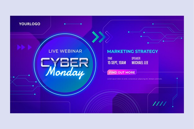 Cyber monday webinar template