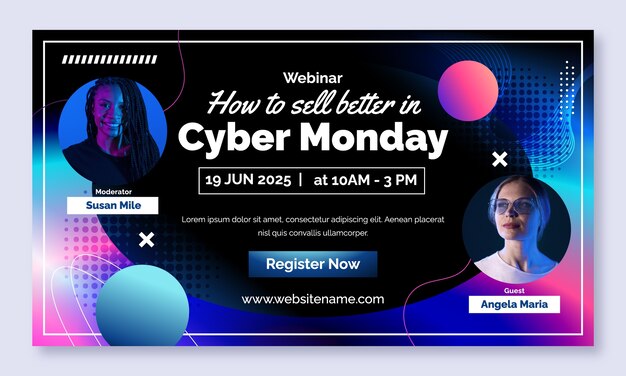 Cyber monday webinar template