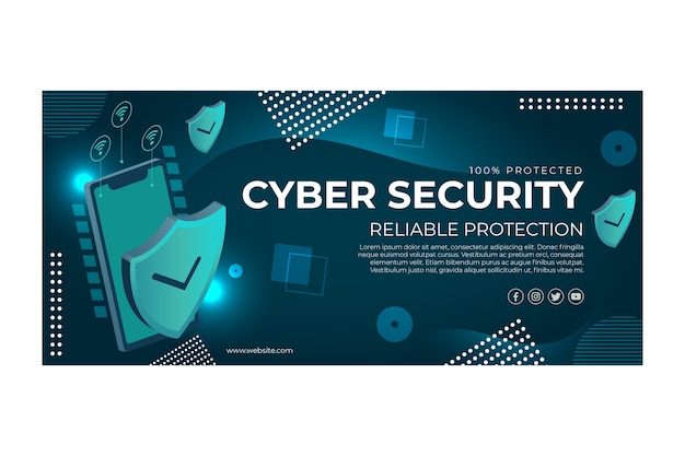 Cyber security banner template