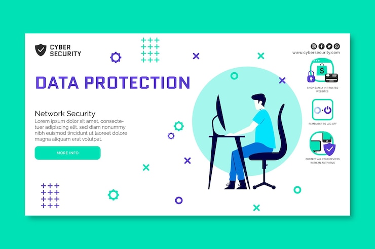 Free Vector cyber security banner template