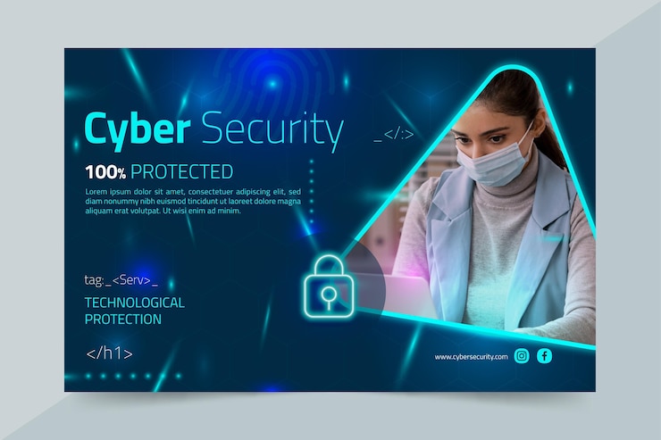 Free Vector cyber security banner template