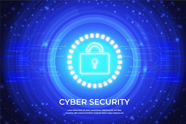 Free vector cyber security concept