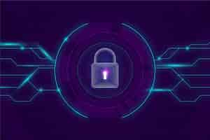 Free vector cyber security concept