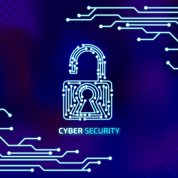 Free vector cyber security concept