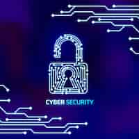 Free vector cyber security concept