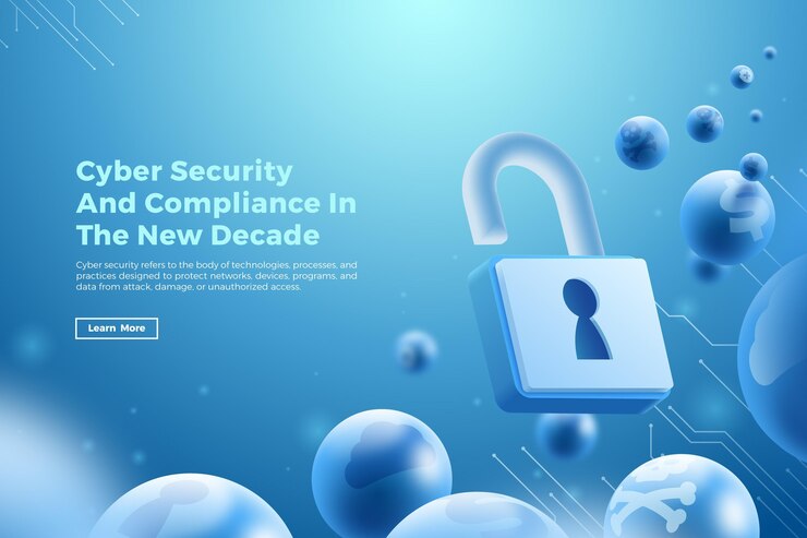 Free Vector cyber security concept
