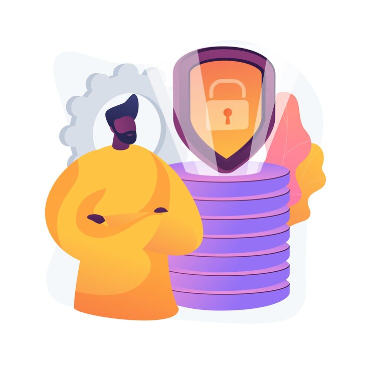 Free Vector cyber security data protection abstract concept illustration