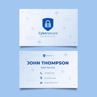 Cyber security double-sided business card