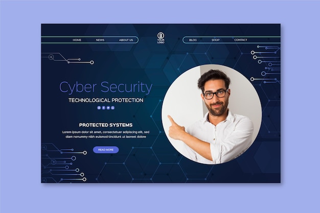 Cyber security landing page