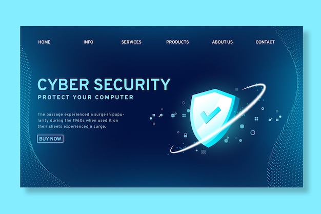 Cyber security landing page