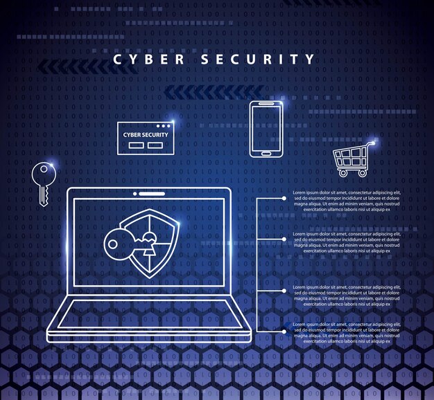 Иллюстрация технологии кибербезопасности