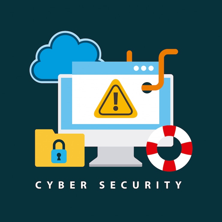 मुफ़्त वेक्टर cyber security technology illustration