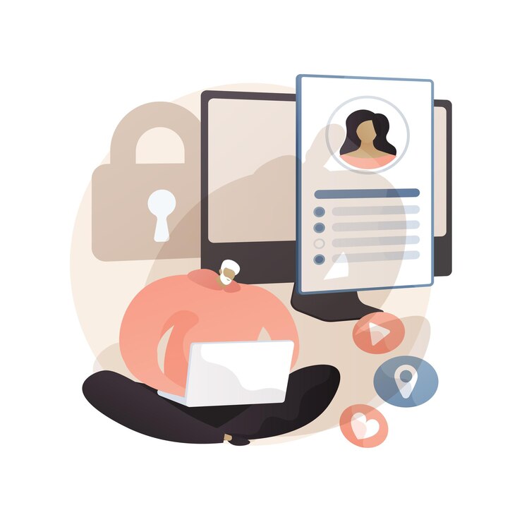 Free Vector cyberstalking abstract illustration.